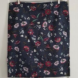 Ann Taylor Loft  Floral Straight Pencil Skirt NWT Size16